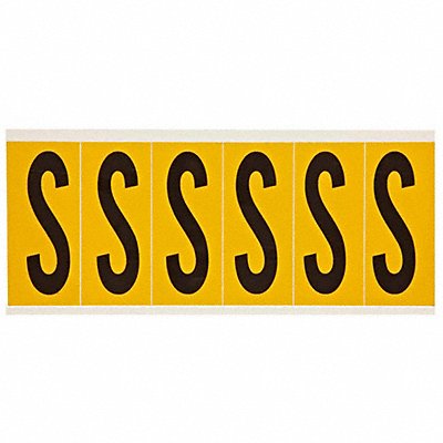 Letter Label S 1-1/2 in W x 3-1/2 in H