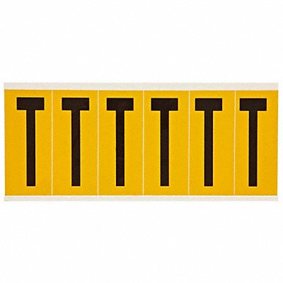 Letter Label T 1-1/2 in W x 3-1/2 in H