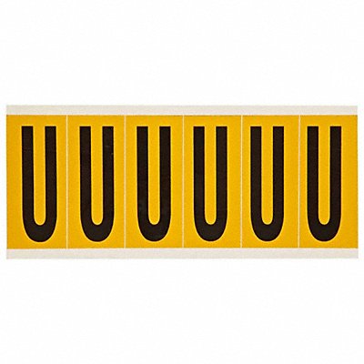 Letter Label U 1-1/2 in W x 3-1/2 in H