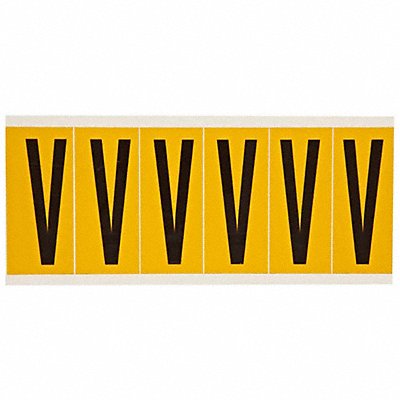 Letter Label V 1-1/2 in W x 3-1/2 in H