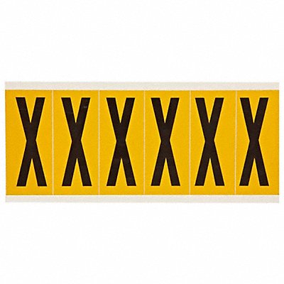 Letter Label X 1-1/2 in W x 3-1/2 in H