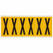 Letter Label X 1-1/2 in W x 3-1/2 in H