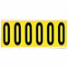 Number Label 0 1-1/2 in W x 3-1/2 in H
