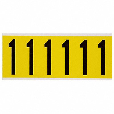 Number Label 1 1-1/2 in W x 3-1/2 in H