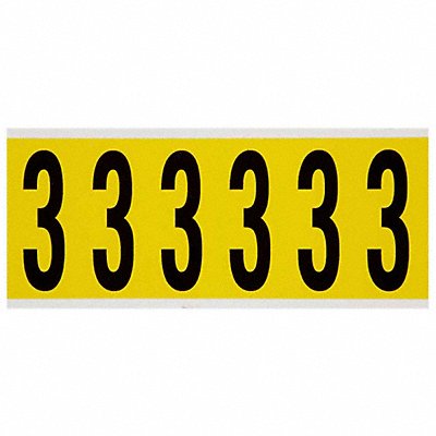 Number Label 3 1-1/2 in W x 3-1/2 in H