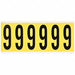 Number Label 9 1-1/2 in W x 3-1/2 in H