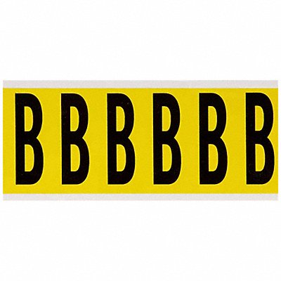 Letter Label B 1-1/2 in W x 3-1/2 in H