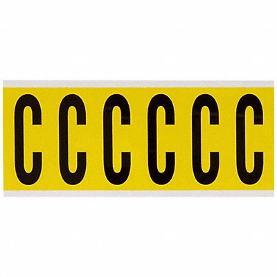 Letter Label C 1-1/2 in W x 3-1/2 in H