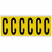 Letter Label C 1-1/2 in W x 3-1/2 in H