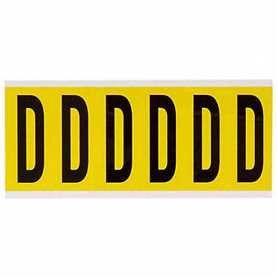 Letter Label D 1-1/2 in W x 3-1/2 in H