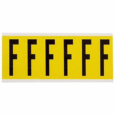 Letter Label F 1-1/2 in W x 3-1/2 in H