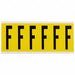 Letter Label F 1-1/2 in W x 3-1/2 in H