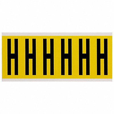 Letter Label H 1-1/2 in W x 3-1/2 in H