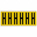 Letter Label H 1-1/2 in W x 3-1/2 in H