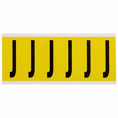 Letter Label J 1-1/2 in W x 3-1/2 in H