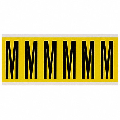 Letter Label M 1-1/2 in W x 3-1/2 in H