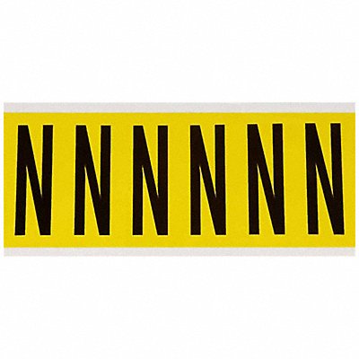 Letter Label N 1-1/2 in W x 3-1/2 in H
