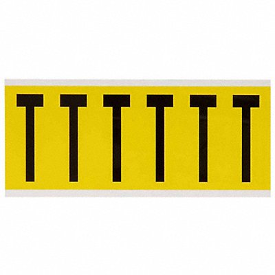 Letter Label T 1-1/2 in W x 3-1/2 in H