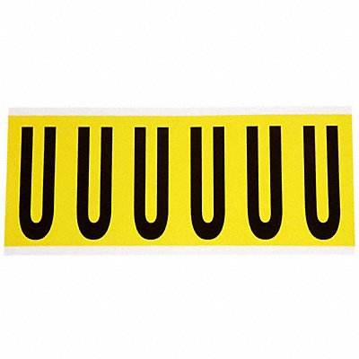 Letter Label U 1-1/2 in W x 3-1/2 in H