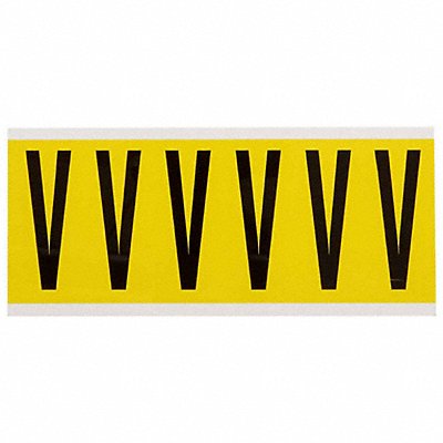 Letter Label V 1-1/2 in W x 3-1/2 in H