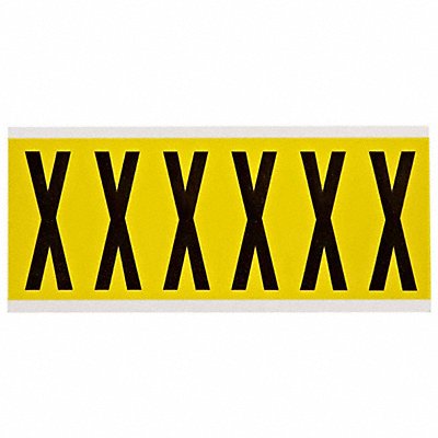 Letter Label X 1-1/2 in W x 3-1/2 in H