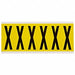 Letter Label X 1-1/2 in W x 3-1/2 in H