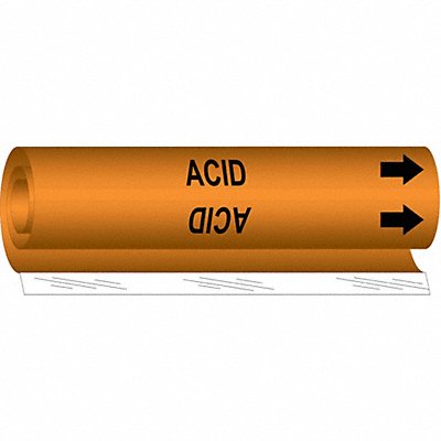 Pipe Marker Acid 5 in H 8 in W