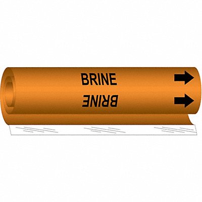 Pipe Marker Brine 5 in H 8 in W