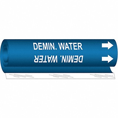 Pipe Marker Dem Water 9 in H 8 in W