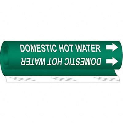 Pipe Mrkr Domestic Hot Water 5in H 8in W