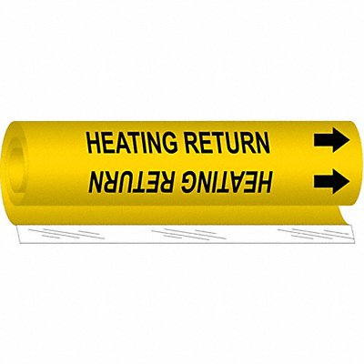 Pipe Marker Heating Return 9 in H 8 in W