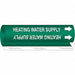 Pipe Mrkr Heating Watr Spply 5in H 8in W