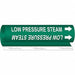 Pipe Mrkr Low Pressure Steam 5in H 8in W