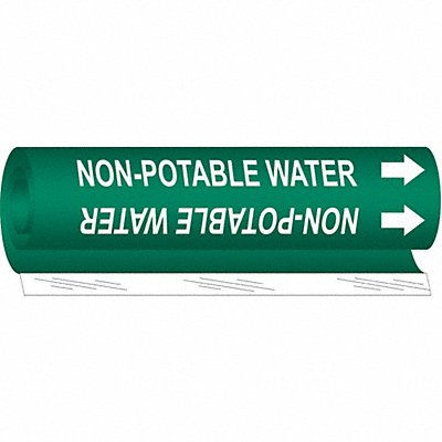 Pipe Markr Non-Potable Water 5in H 8in W