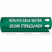 Pipe Markr Non-Potable Water 5in H 8in W