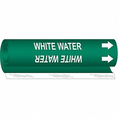 Pipe Marker White Water 5 in H 8 in W