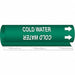 Pipe Marker Cold Water 26 in H 12 in W