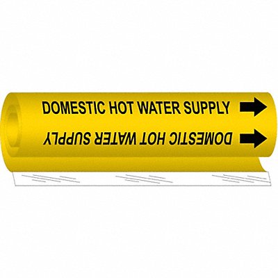 Pipe Mrkr Domestic Hot Watr Supply 9in H