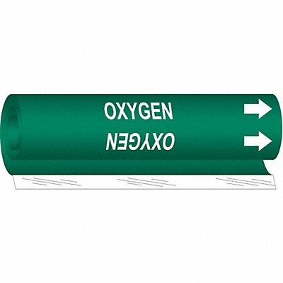 Pipe Marker Oxygen 26 in H 12 in W