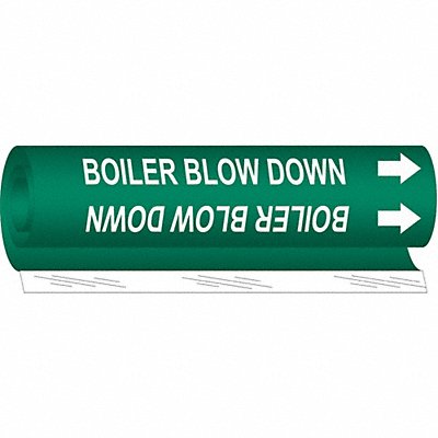 Pipe Marker Boiler Blow Down 9in H 8in W