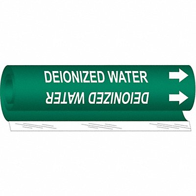 Pipe Marker Deionized Water 5in H 8in W