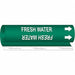 Pipe Marker Fresh Water 26 in H 12 in W