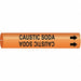 Pipe Marker Caustic Soda 2 in H 2 in W
