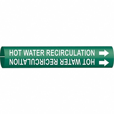 Pipe Markr Hot Water Recirculation 2in H
