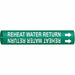 Pipe Marker Reheat Water Supply