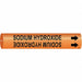 Pipe Marker Sodium Hydroxide 13/16in H