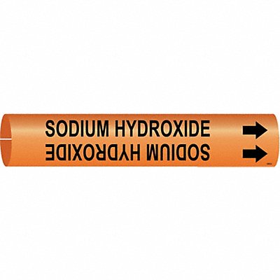 Pipe Marker Sodium Hydroxide 2 4/5in W