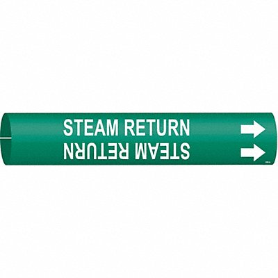 Pipe Marker Steam Return 2 in H 2 in W