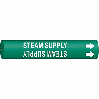 Pipe Marker Steam Supply 2 13/16in H