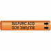 Pipe Marker Sulfuric Acid 2 in H 2 in W